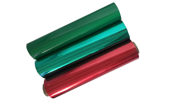 Quality Sequin Laser Metalized BOPP Film Rolls , Red Heat Sealable BOPP Film for sale