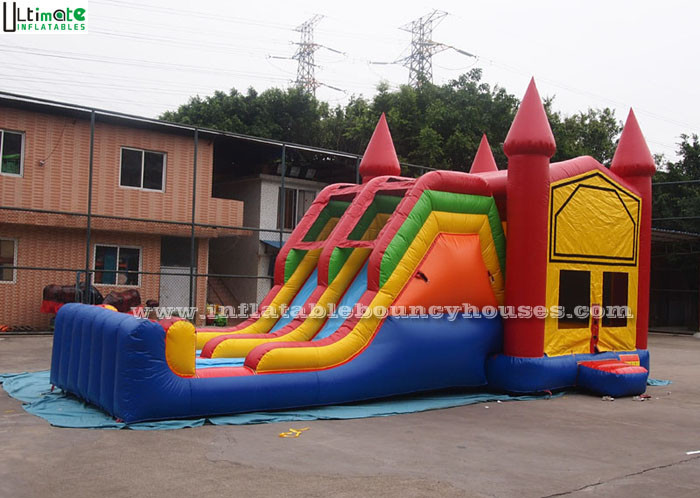 Quality 4 In 1 Amusement Park Inflatable Bounce Houses Rentals EN14960 Approvals for sale