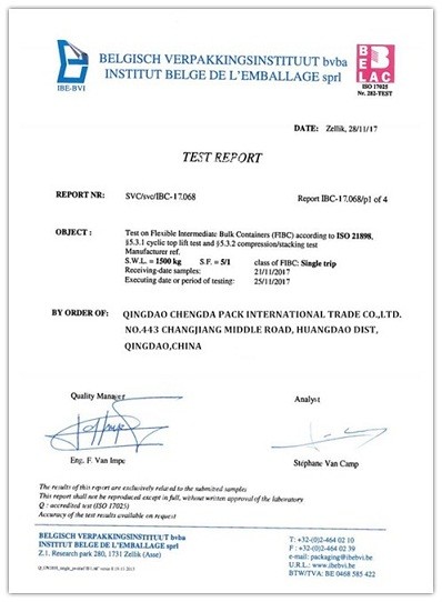 QINGDAO CHENGDA PACK INTERNATIONAL TRADE CO., LTD Certifications