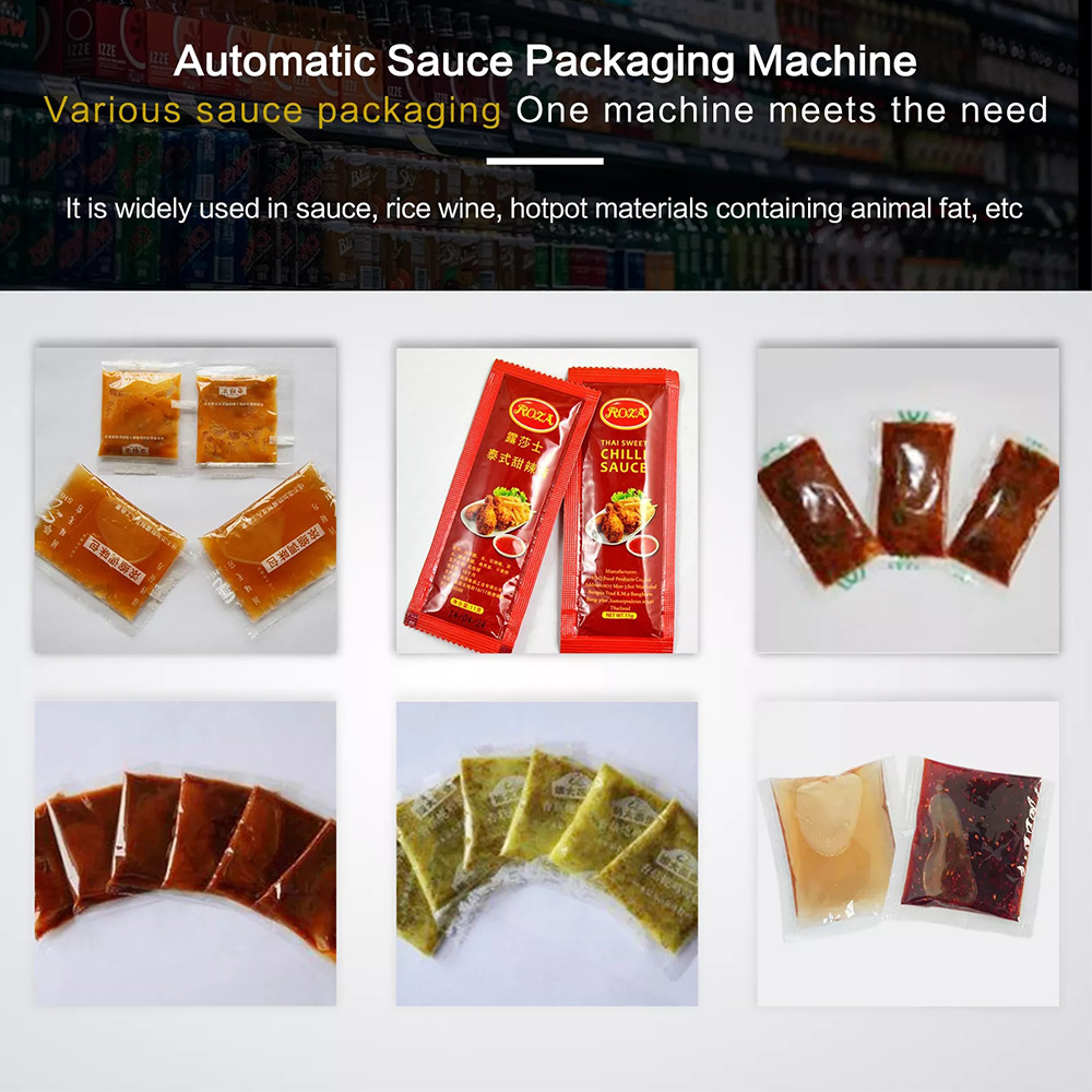 Chili Oil Liquid Ketchup Sachet Packing Machine Fully Automatic Semi Fluid