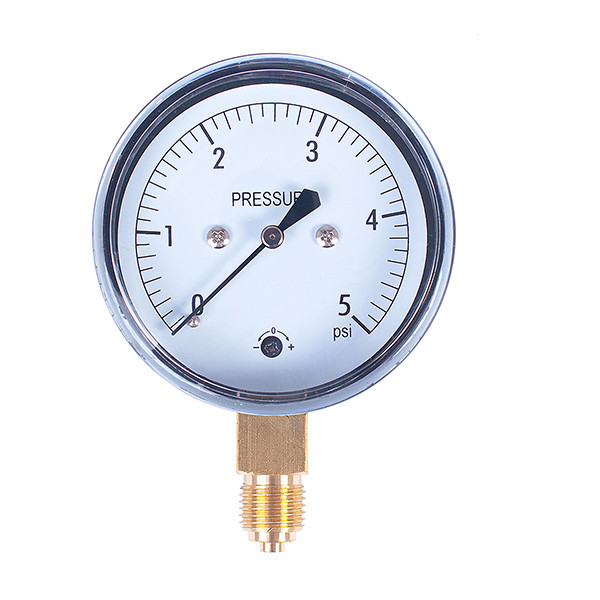 Quality Low Pressure Vacuum 100MM 4in 5 Psi Low Pressure Gauge 1/8 BSPT for sale