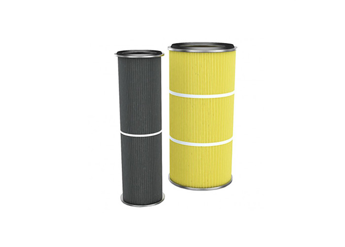 Quality 5μm Used Porosity Cylinder Cartridge Filter For  Dust Collector Vaccum for sale