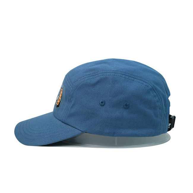 Twill 5 Panel Camper Hat With Screen Printed Nylon Webbing