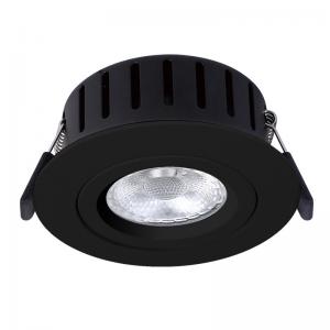 Quality Black Color IP44 Slim Recessed LED Downlight IC Rate for sale