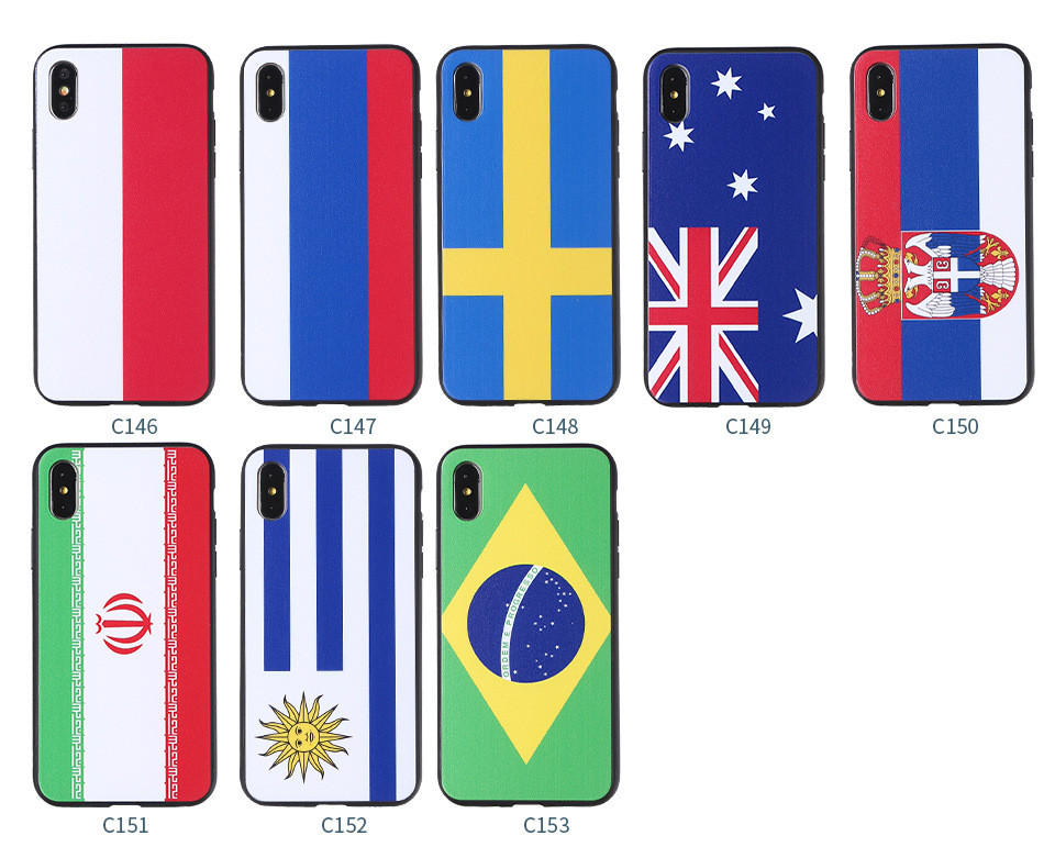 Buy cheap 2018 World Cup TPU PC Soft Custom Printed Country Flag Phone Case For iPhone 8 from wholesalers