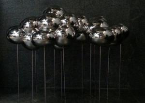 Quality Polished Stainless Steel Sculpture Cloud Art Modern Home Decoration Forging Technique for sale