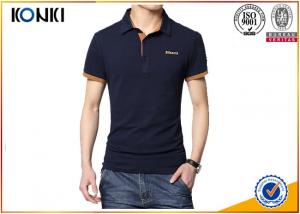 Quality Men'S Fashion Custom Polo Shirt / Embroidery Polo Shirt Contrast Color Neck for sale