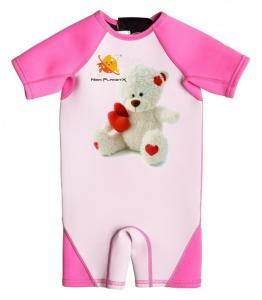 Quality High Quality Girl Neoprene Wetsuit with UV Protection and Cartoon Bear for sale
