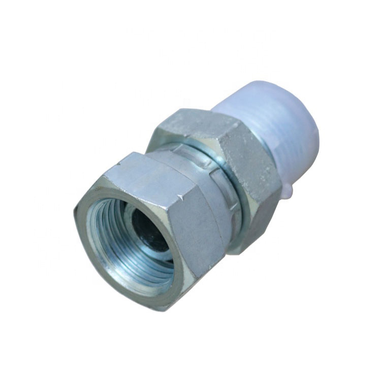 Quality double thread adapter male Hydraulic Union Fitting bsp to female npt thread hose hex connector for sale