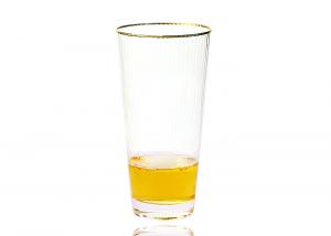Quality CE Lead Free Gold Rim Crystal Drinking Glasses for sale