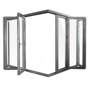 Quality Insulated glass Restaurant 2mm Aluminum Bifold Windows for sale