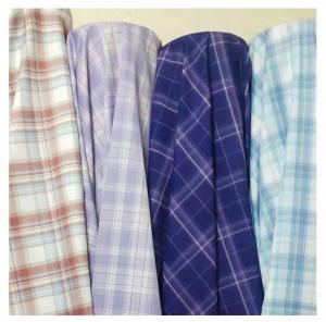 Quality Dyed Flannel 100 Polyester Filament Check Yarn Uniform Giguam Fabric With Construction for sale