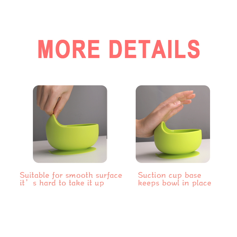 Children Tableware Silicone Baby Feeding Supplies Suction Baby Bowl Soft Solid