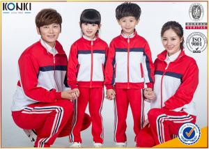 Quality Red and white color jacket design custom school uniform for sport meeting for sale