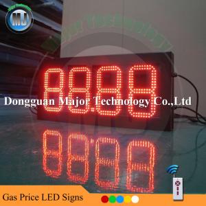 Quality RF Remote Control Double Side Outdoor 4 Digits Gas Price LED Signs for Gas Station for sale