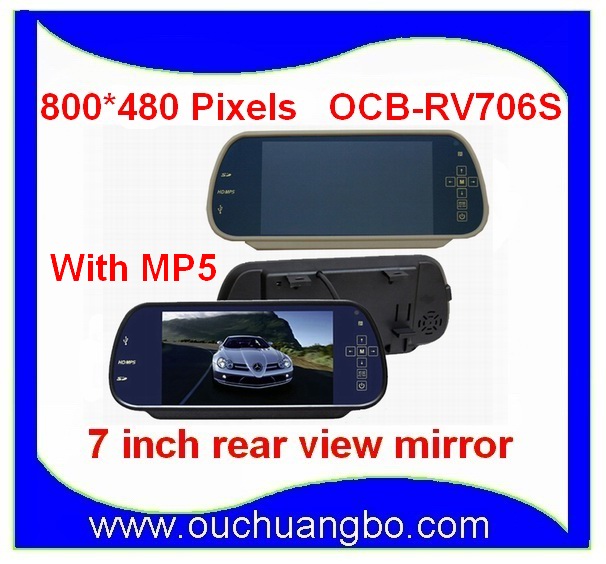 Quality Ouchuangbo car camera Rearview Mirror waterproof Parking Back Up with LCD screen MP5 two-w for sale