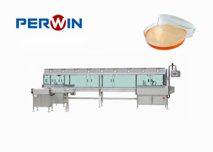 Quality 6 Lanes Petri Dish Filling Machine GMP Certified Cell Culture 4800 Pcs/Hour for sale