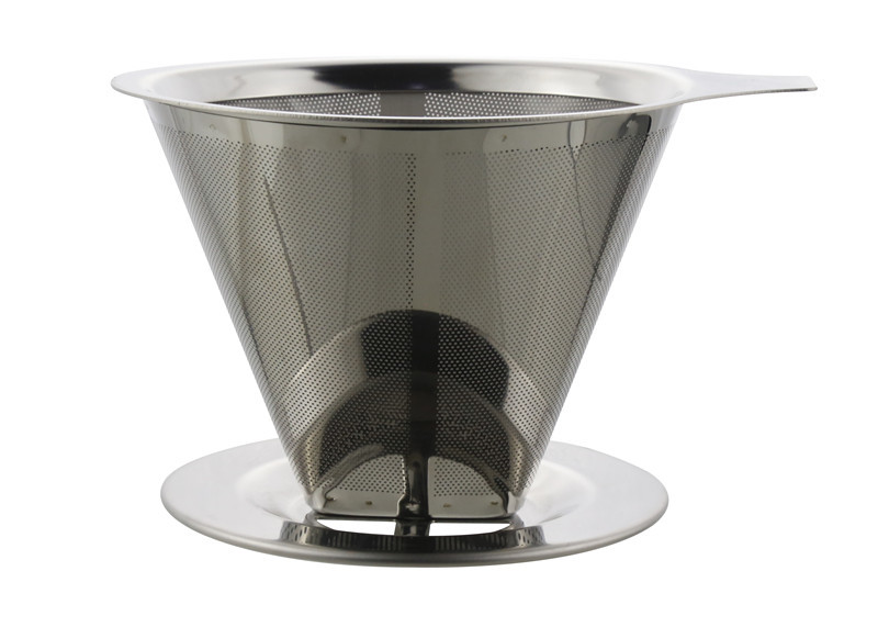 Quality Laser LOGO 304 Stainless Steel Coffee Dripper / Metal Coffee Dripper for sale