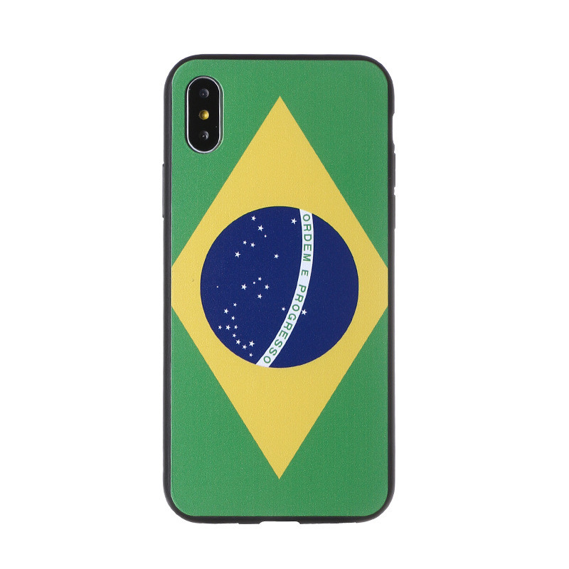 Quality Top selling UK Germany USA Brazil Spain international flags pattern custom logo cell phone case for iphone 8 for sale
