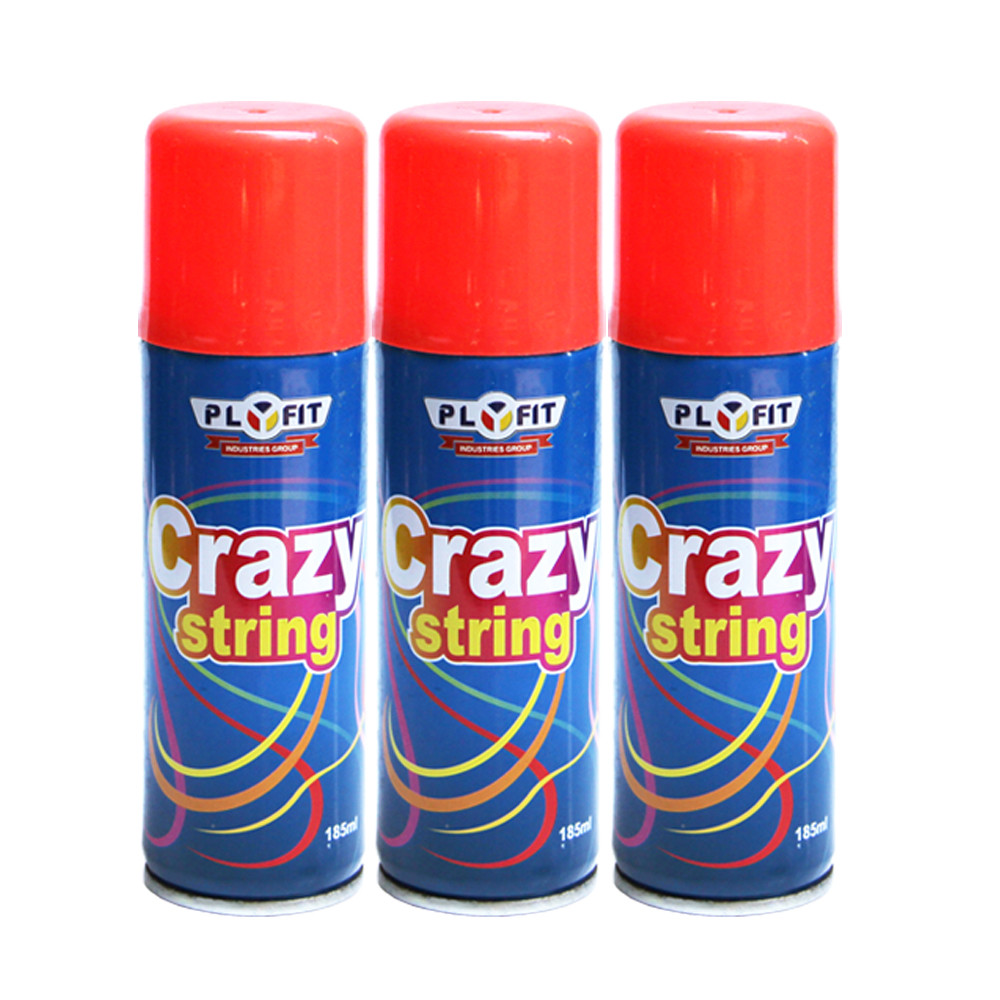 Quality Plyfit Party Silly String Spray Crazy Ribbon Spray For Holiday Party Christmas for sale