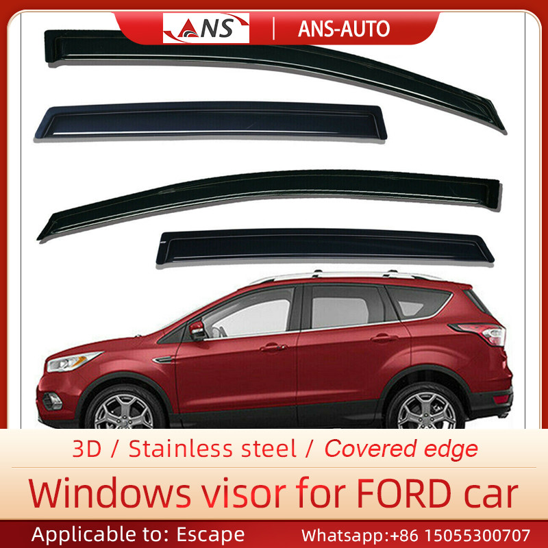 Quality ABS Smoke Window Visor , 4Pcs/Set Side Window Deflectors Fit Ford Escape 2013-2019 for sale