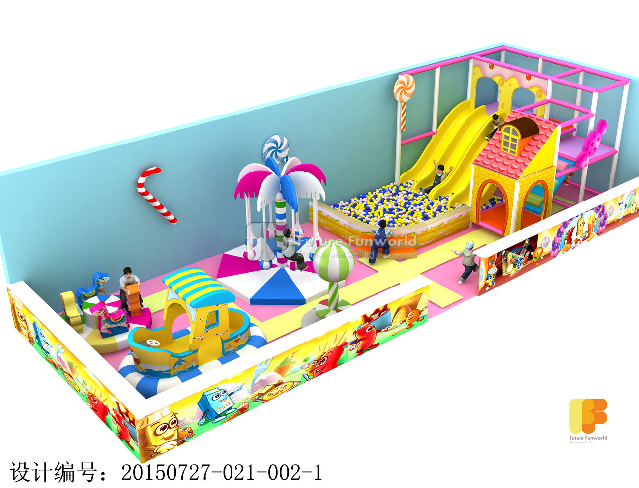 Quality Candy Theme Project for Kids Indoor Playground FF-20150727-021-002-1 for sale