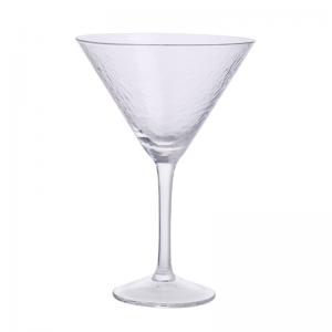 Quality Handmade Lead Free Hammered Martini Glasses Transparent For Bar for sale