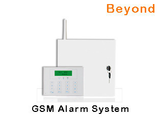 Quality LCD GSM Metal Case Commercial Alarm System with 8 Wired zones 31 Wireless zones for sale