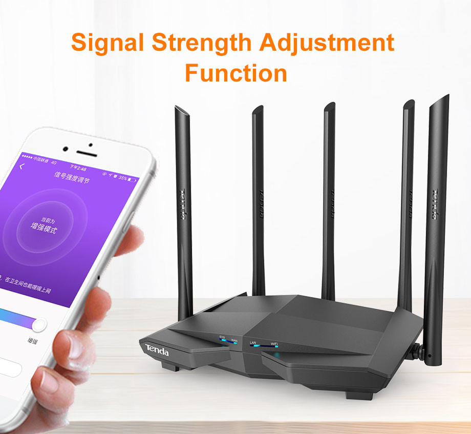 Quality Cxfhgy New Tenda AC11 Gigabit Dual-Band AC1200 Wireless Router Wifi Repeater with 5*6dBi High Gain Antennas Wider Covera for sale