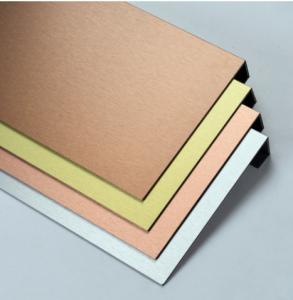 Quality PE Core 5005 2000mm Copper Brushed Aluminum Composite Panel for sale