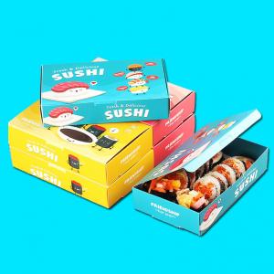 Quality Sushi egg tart Pizza Environmental Single copper paper Colorful box package for sale