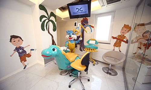 2016 best cartoon kids clinic with blue cat dental equipment dental device