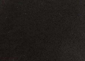 Quality Polished Surfaces Black Quartz Stone Slab Top With NSF SGS Certification for sale