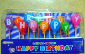 Quality balloon-shape happy birthday cake candle for sale