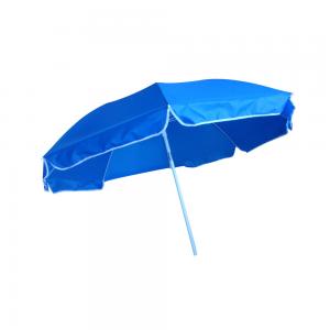 Quality Blue Custom Printing Windproof Beach Umbrella With Custom Logo Outdoor for sale