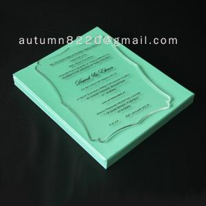 Quality B IC (3) romantic clear acrylic invitation for sale