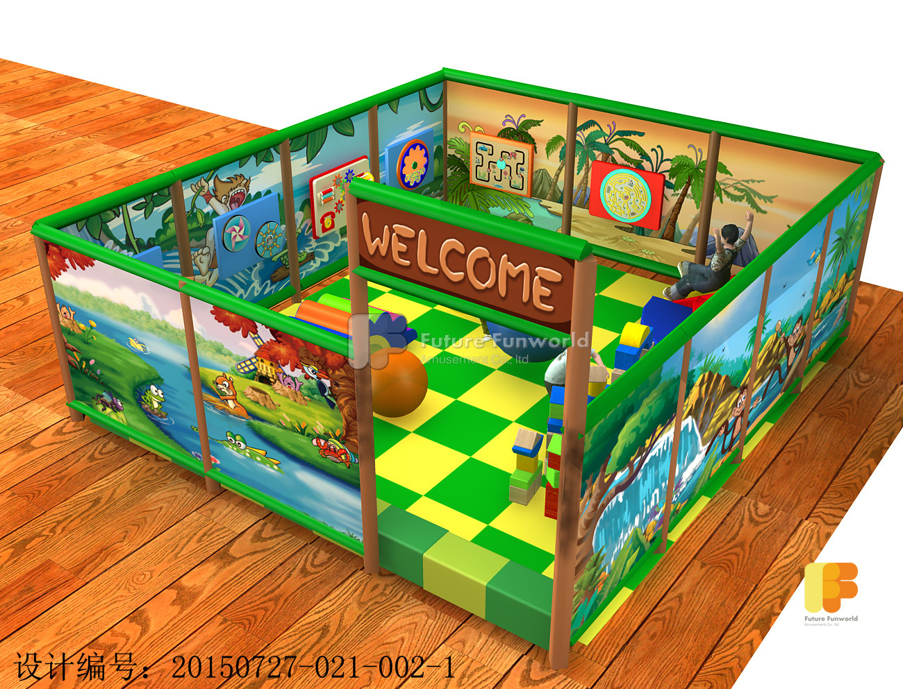 Quality Jungle Theme Project for Kids Indoor Playground FF-20150727-021-002-1 for sale