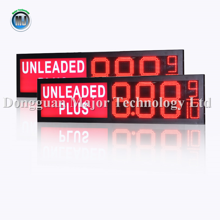 Quality 16inch 8.88 9/10 Red Outdoor Waterproof Remote Control LED Gas Price Display with Light Box for sale