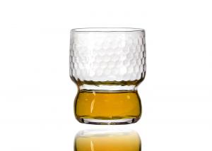 Quality Unbreakable 310ml 100mm Lead Free Transparent Whiskey Glasses with Hammered Texture for sale