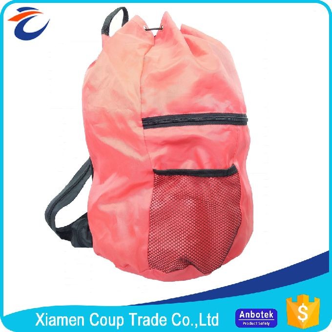 Quality Simple Design Coloured Drawstring Bags / Customized School Bags With Rain Cover for sale