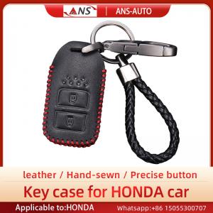 Quality Wearproof Honda Leather Car Key Case Printed Logo With Precise Button for sale