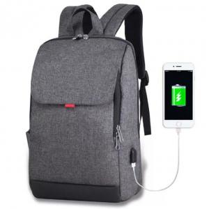 Quality Smart Polyester Slim Notebook Backpack With USB Charging Port for sale