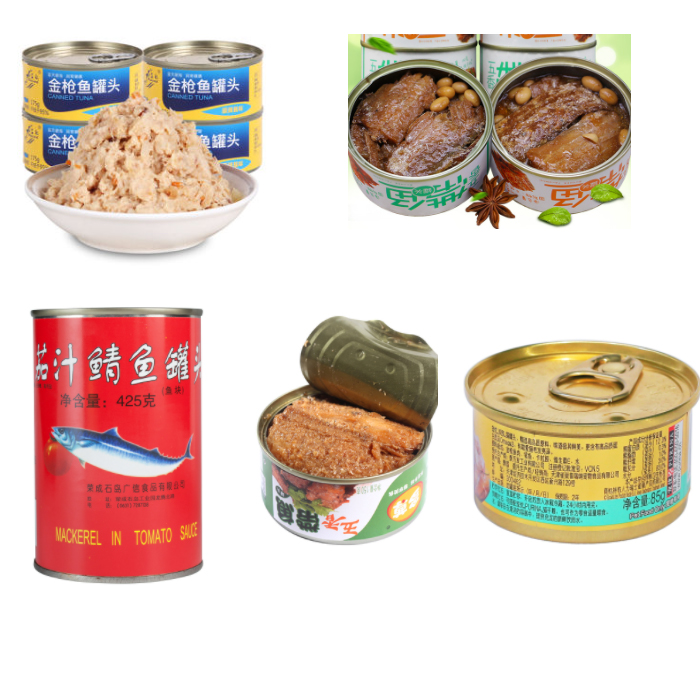 canned seafood fish wet glue labeling machine fish canned tuna cold glue labeling machine