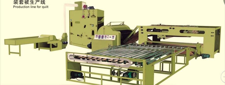 Quality Fiber Cotton Wadding Production Line Auto Quilt Filling Line 1 Year Warranty for sale