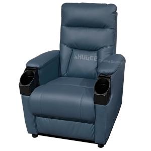 Quality Genuine Leather Home Cinema Seats VIP Sofa With Inclined Cup Holder for sale