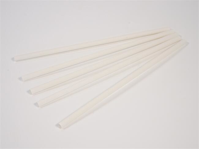 Quality White Disposable Organic Wheat Straw , 6mm Bamboo Fiber Boba Straws for sale