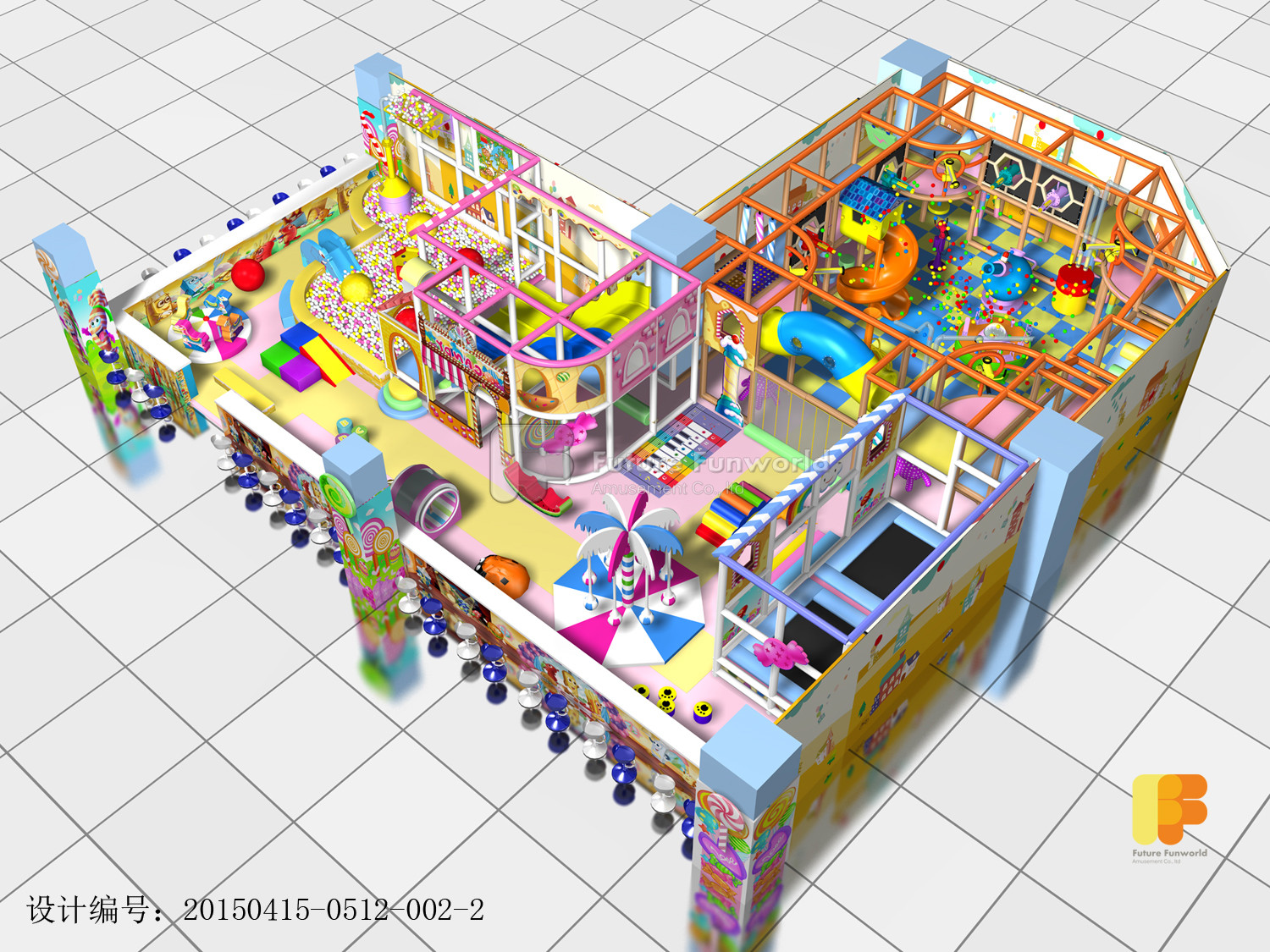 Quality Candy Theme Project for Kids Indoor Playground FF-20150415-0512-002-2 for sale