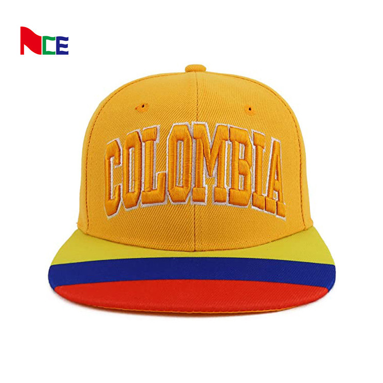 Quality Custom Flat Brim Snapback Hats With 3D Embroidery Logos Hip Hop Snap Back Caps for sale