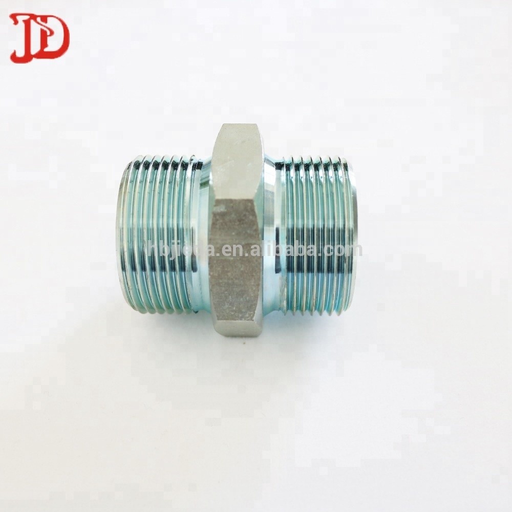 Quality High quality Hydraulic Union Fitting Zinc plated 1B Bsp Male 60 Cone pipe Adapter for sale