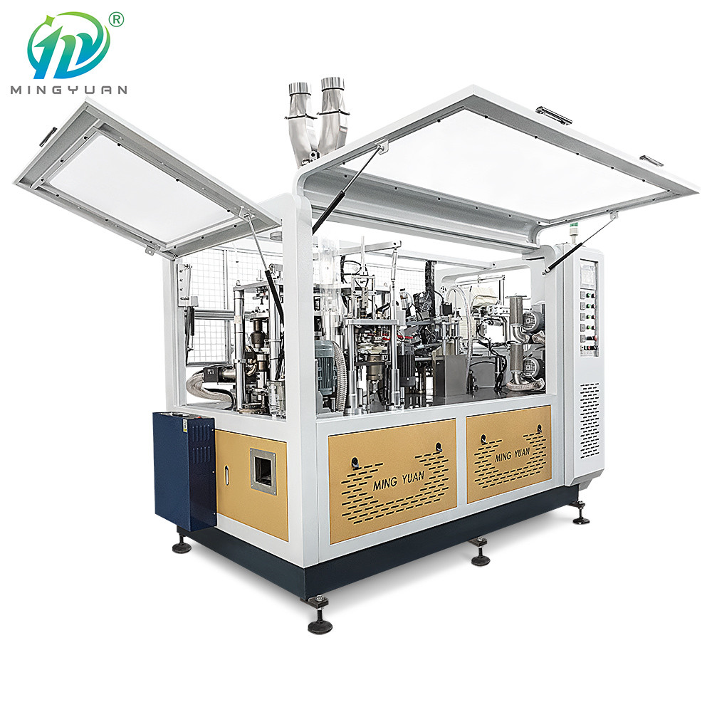 Quality 22 OZ Disposable Paper Cup Making Machine Ultrasonic Heater Two Side PE Coated for sale